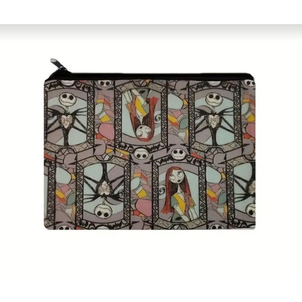 New! Nightmare Before Christmas Zipper Storage Bag Lightweight Cosmetic Pouch